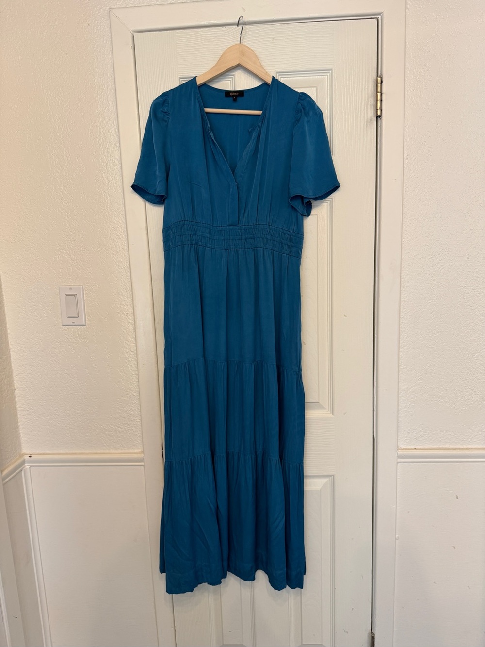 Quince Tiered Silk Maxi Dress - Picture 5 of 7